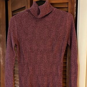 Women's Purple Turtleneck Sweater
